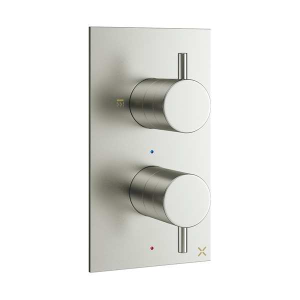 Crosswater MPRO Brushed Stainless Steel Thermostatic 2 Way Diverter