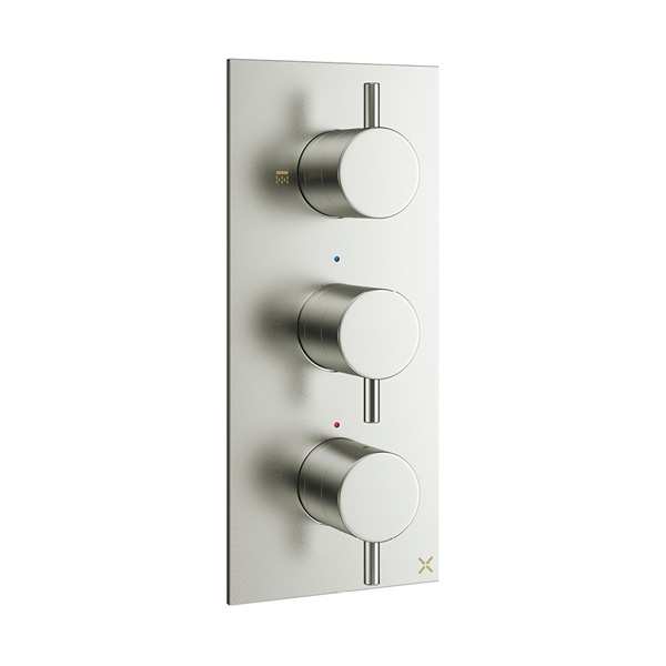 Crosswater MPRO Brushed Stainless Steel Thermostatic 2 Way Diverter Shower Valve PRO2000RV