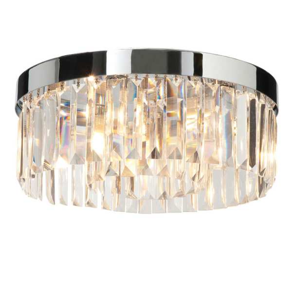 Endon Crystal Bathroom Decorative Halogen Ceiling Light 35612