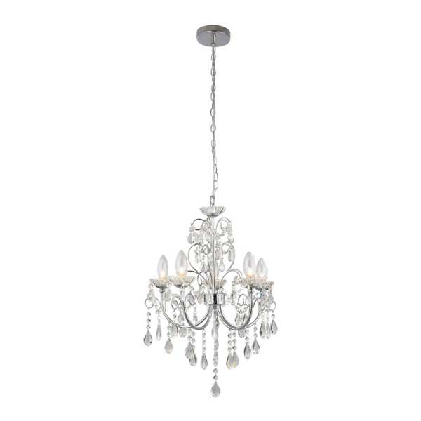 Endon Tabitha Bathroom Multi Arm Glass Halogen Ceiling Light 61384