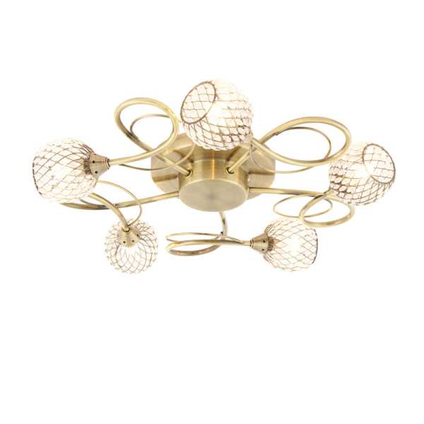 Endon Aherne Multi Arm Glass Halogen Ceiling Light 73757
