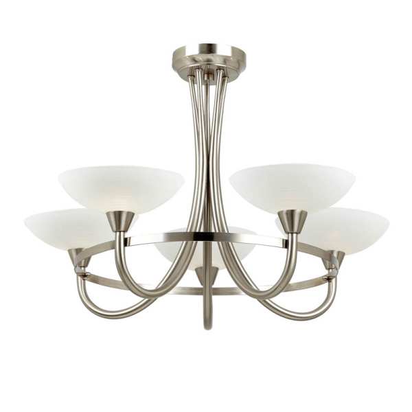 Endon Cagney Multi Arm Glass Halogen Wall Light CAGNEY 5SC