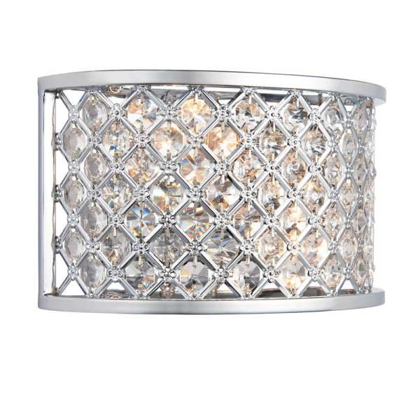 Endon Hudson Glass Wall Light HUDSON 2WBCH