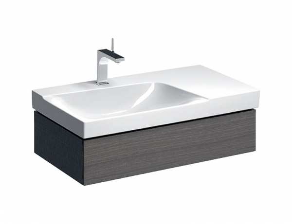 Geberit Xeno2 900mm Scultura Grey Left Hand Washbasin Unit 500.513.43.1