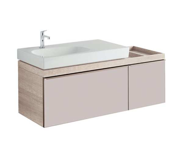 Geberit Citterio Beige Oak 1334mm Washbasin Unit With Right Hand Shelf 500.567.JI.1
