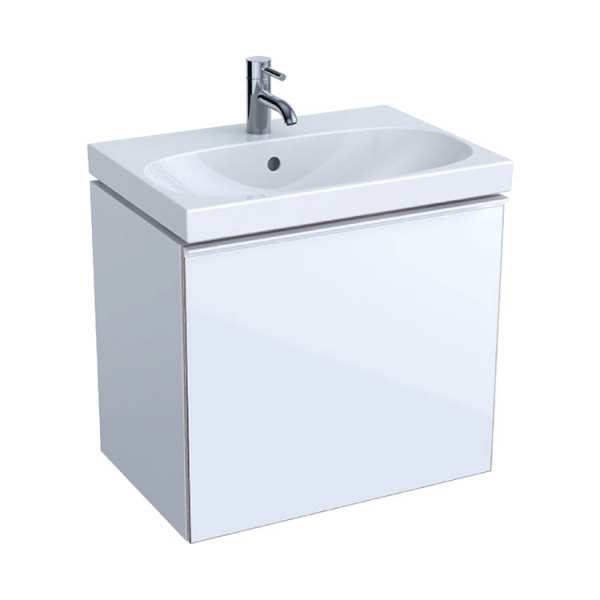 Geberit Acanto White 600mm Compact Wall Hung Basin Unit 500.614.01.2