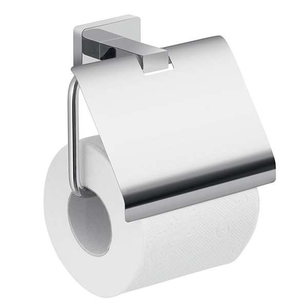 Gedy Atena Toilet Roll Holder With Flap Chrome 4425 13