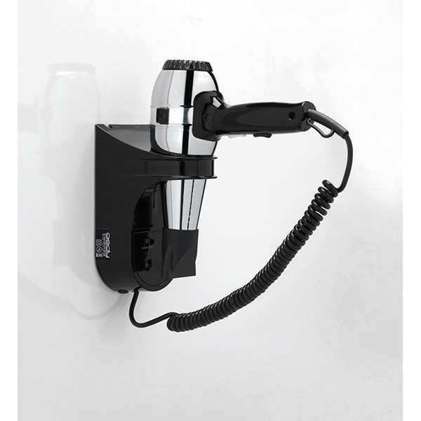 Gedy Grecale Hair Dryer With Shaver Socket Black&#47;Chrome 5054 43