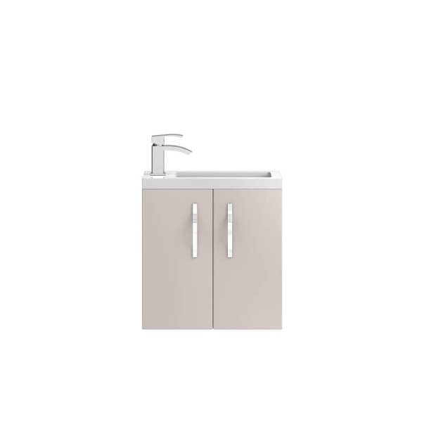 Hudson Reed Apollo Compact Cashmere Wall Hung 500mm Cabinet and Basin APL734C