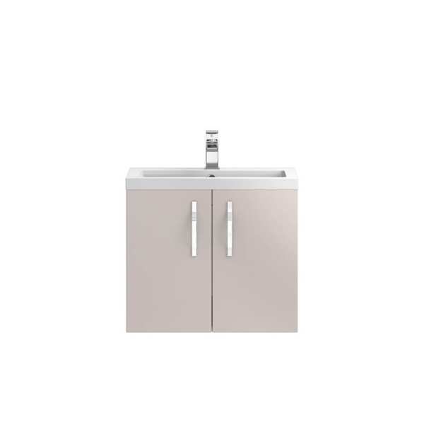 Hudson Reed Apollo Cashmere Wall Hung 600mm Cabinet and Basin APL736