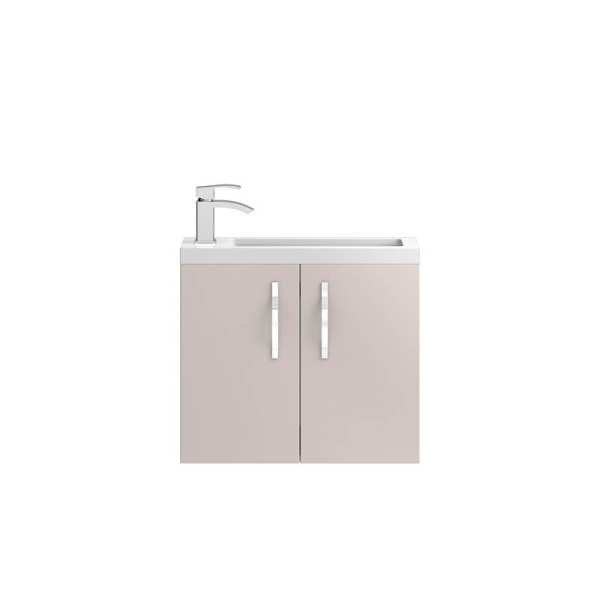 Hudson Reed Apollo Compact Cashmere Wall Hung 600mm Cabinet and Basin APL736C