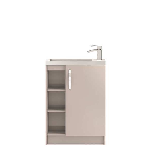 Hudson Reed Apollo Compact Cashmere Floor Standing 600mm Cabinet and Basin APL776C