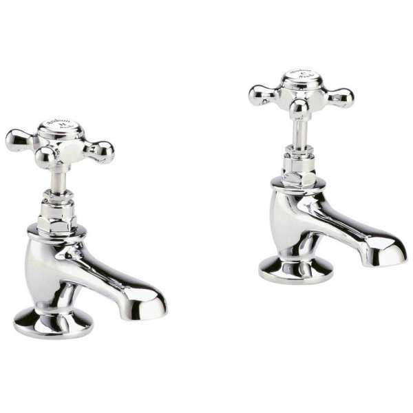 Hudson Reed White Topaz With Crosshead Basin Taps BC301HX