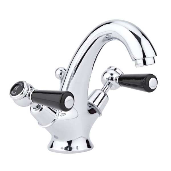Hudson Reed Black Topaz With Lever Mono Basin Mixer Tap BC405DL