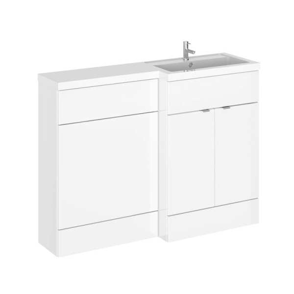 Hudson Reed Fusion White Gloss 1200mm RH Combination Furniture Unit and Basin CBI110