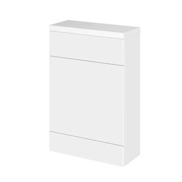 Hudson Reed Fusion White Gloss 600mm Slimline WC Unit and Polymarble Top CBI119