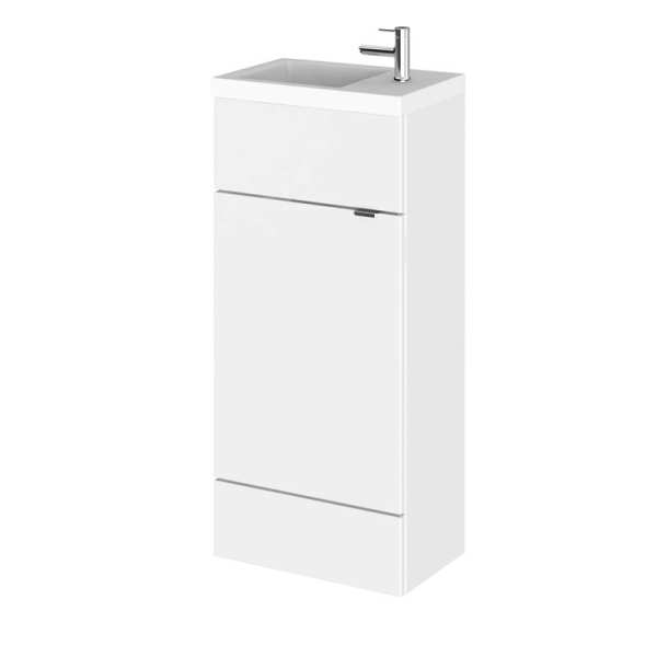 Hudson Reed Fusion White Gloss 400mm Slimline Vanity Unit and Basin CBI121