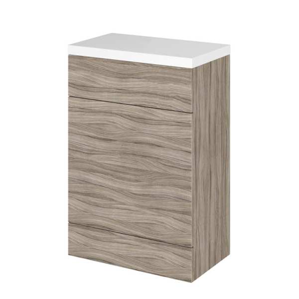 Hudson Reed Fusion Driftwood 600mm WC Unit and Polymarble Top CBI220