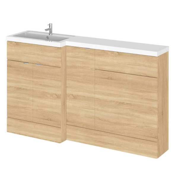 Hudson Reed Fusion Natural Oak 1500mm LH Combination Furniture Unit and Basin CBI313