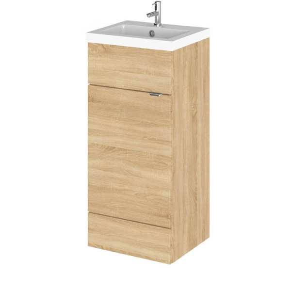 Hudson Reed Fusion Natural Oak 400mm Vanity Unit and Basin CBI323