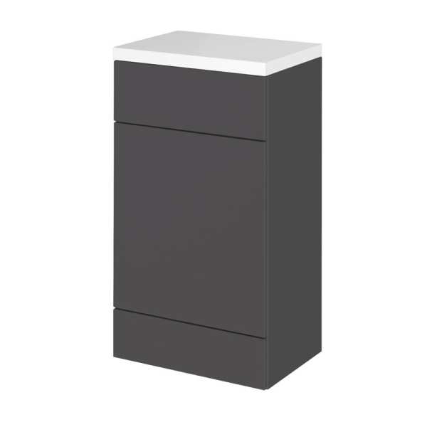 Hudson Reed Fusion Gloss Grey WC Unit and Polymarble Top CBI905
