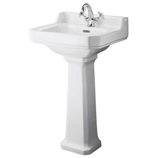 Hudson Reed Richmond 500mm Basin and Pedestal (1 Tap Hole) CCR015