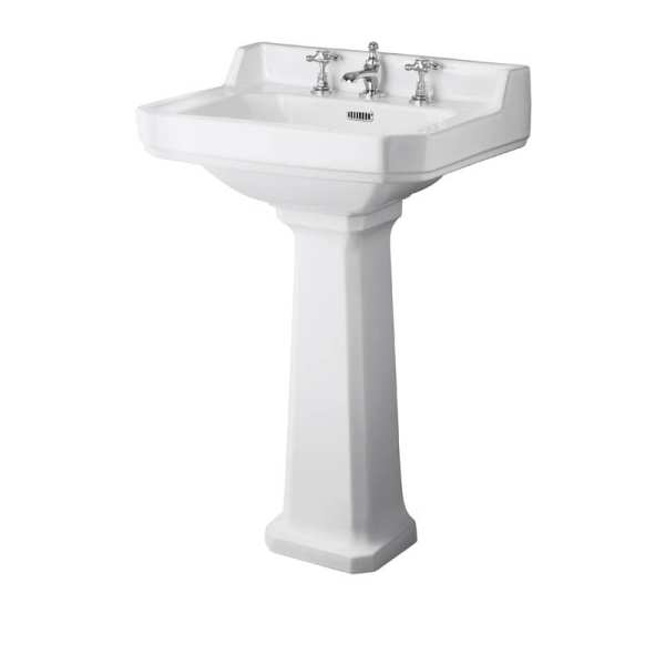 Hudson Reed Richmond 560mm Basin and Pedestal (3 Tap Hole) CCR021