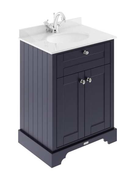 Hudson Reed Old London Twilight Blue 600mm Unit And Basin (1 Tap Hole) LOF322