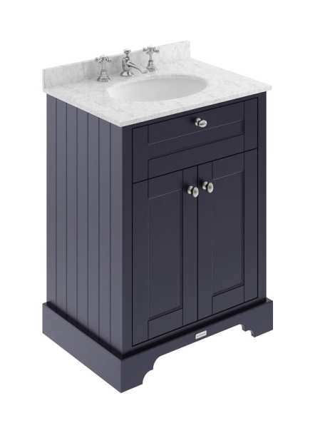 Hudson Reed Old London Twilight Blue 600mm Unit And Basin (3 Tap Hole) LOF326