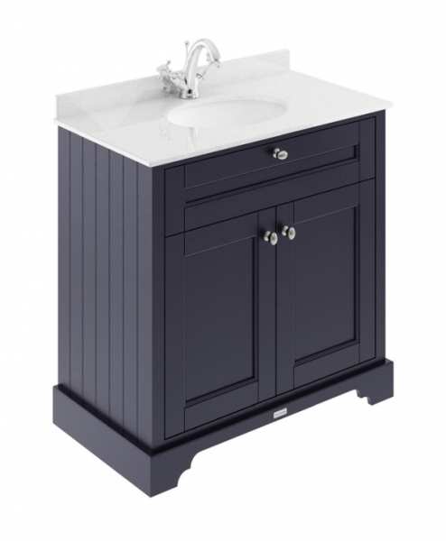 Hudson Reed Old London Twilight Blue 800mm Unit And Basin (1 Tap Hole) LOF328