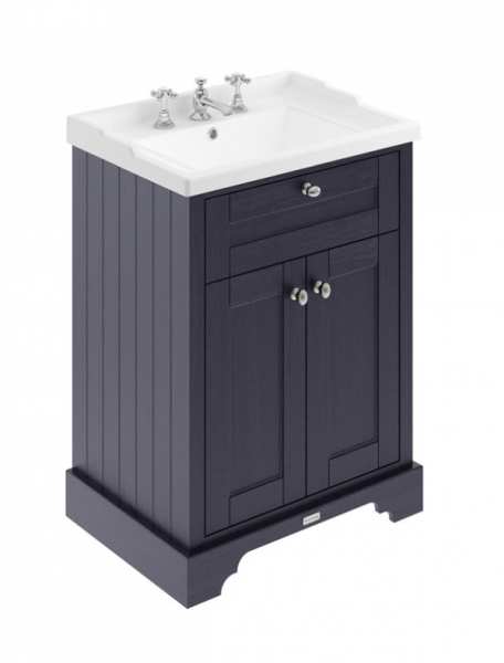 Hudson Reed Old London Twilight Blue 600mm Unit And Basin (3 Tap Hole) LOF333