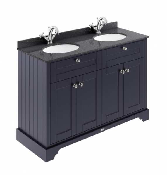 Hudson Reed Old London Twilight Blue 1200mm Unit And Double Basin (1 Tap Hole) LOF363