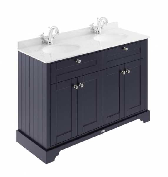 Hudson Reed Old London Twilight Blue 1200mm Unit And Double Basin (1 Tap Hole) LOF364