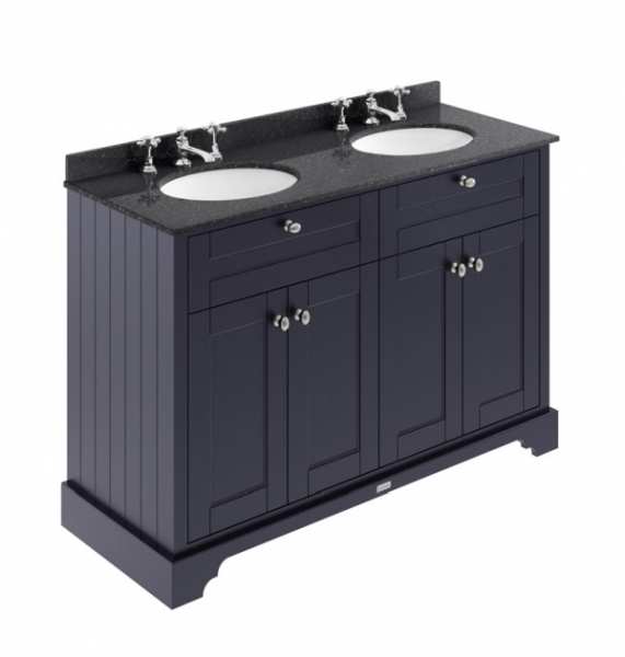 Hudson Reed Old London Twilight Blue 1200mm Unit And Double Basin (3 Tap Hole) LOF366
