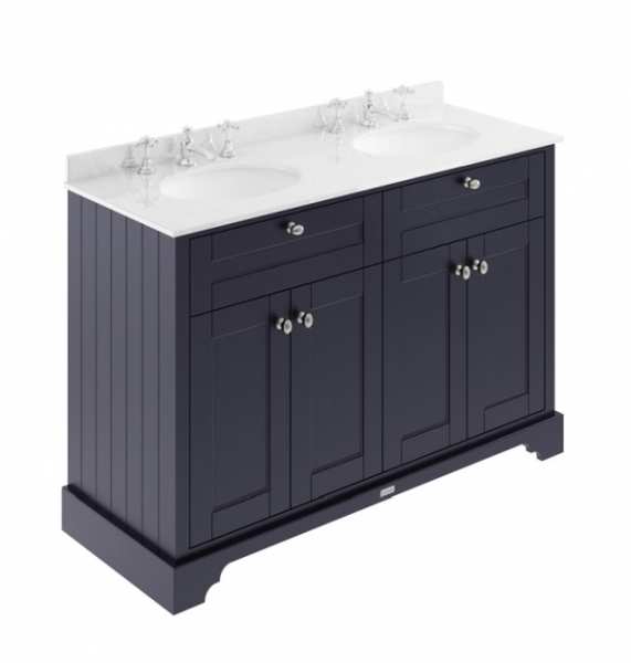 Hudson Reed Old London Twilight Blue 1200mm Unit And Double Basin (3 Tap Hole) LOF367