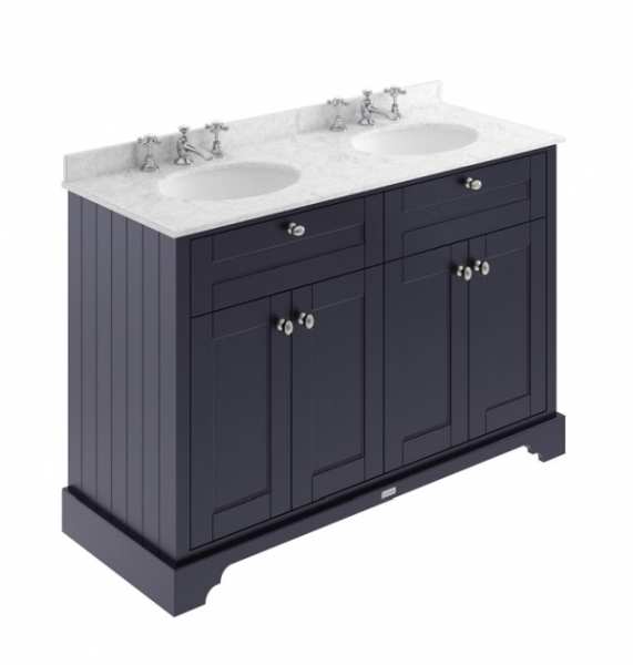 Hudson Reed Old London Twilight Blue 1200mm Unit And Double Basin (3 Tap Hole) LOF368
