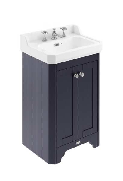 Hudson Reed Old London Twilight Blue 560mm Unit And Basin (3 Tap Hole) LOF375