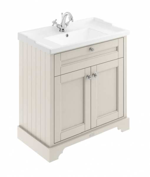 Hudson Reed Old London Timeless Sand 800mm Unit And Basin (1 Tap Hole) LOF405