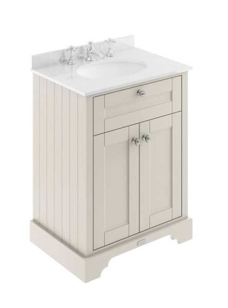 Hudson Reed Old London Timeless Sand 600mm Unit And Basin (3 Tap Hole) LOF425