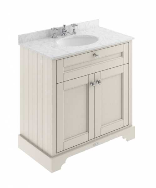 Hudson Reed Old London Timeless Sand 800mm Unit And Basin (3 Tap Hole) LOF432