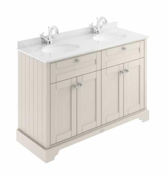 Hudson Reed Old London Timeless Sand 1200mm Unit And Double Basin (1 Tap Hole) LOF464