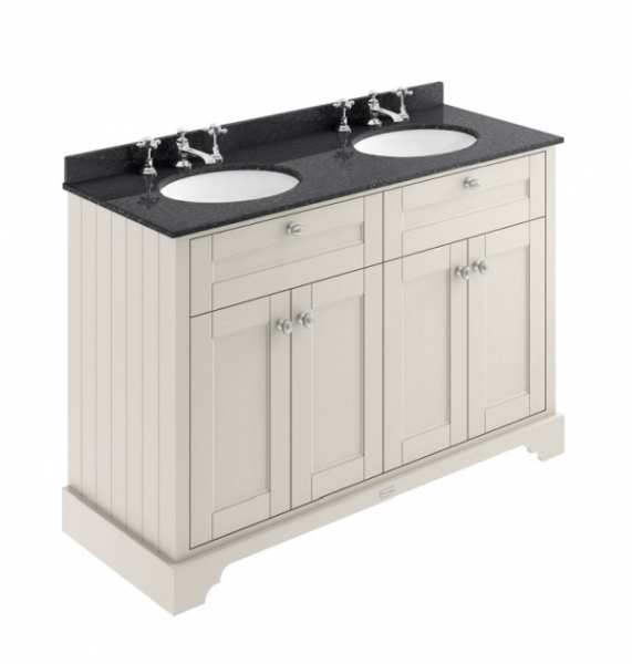 Hudson Reed Old London Timeless Sand 1200mm Unit And Double Basin (3 Tap Hole) LOF466