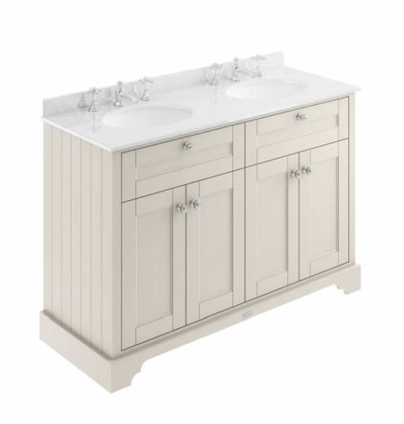 Hudson Reed Old London Timeless Sand 1200mm Unit And Double Basin (3 Tap Hole) LOF467