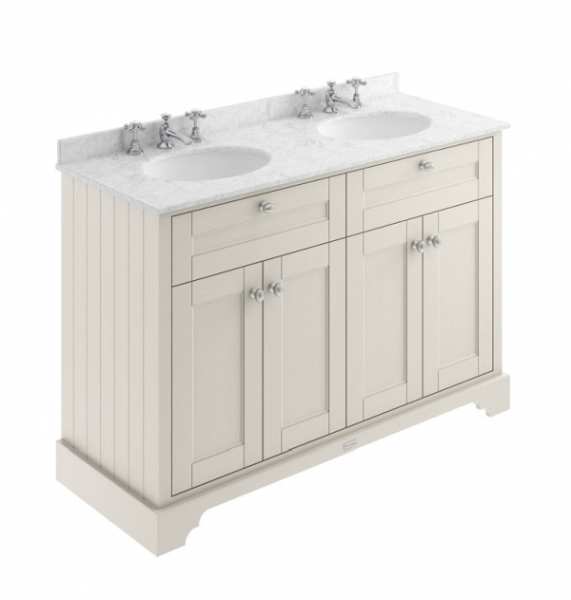 Hudson Reed Old London Timeless Sand 1200mm Unit And Double Basin (3 Tap Hole) LOF468