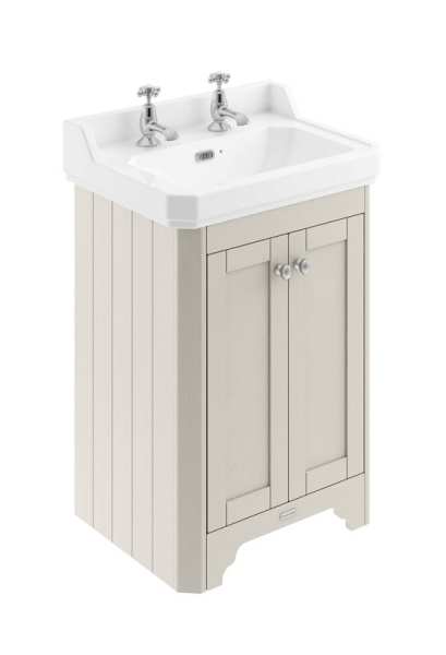 Hudson Reed Old London Timeless Sand 595mm Unit And Basin (2 Tap Hole) LOF471
