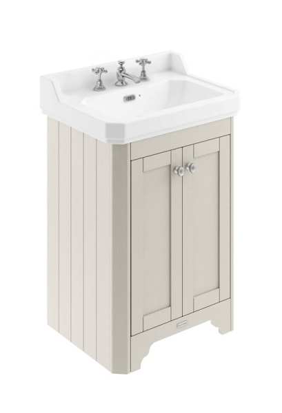 Hudson Reed Old London Timeless Sand 595mm Unit And Basin (3 Tap Hole) LOF472
