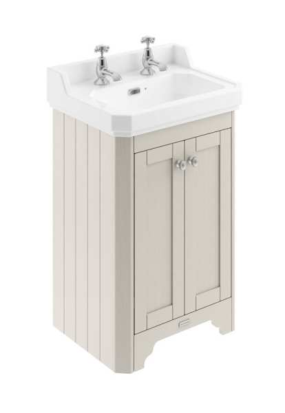 Hudson Reed Old London Timeless Sand 560mm Unit And Basin (2 Tap Hole) LOF474