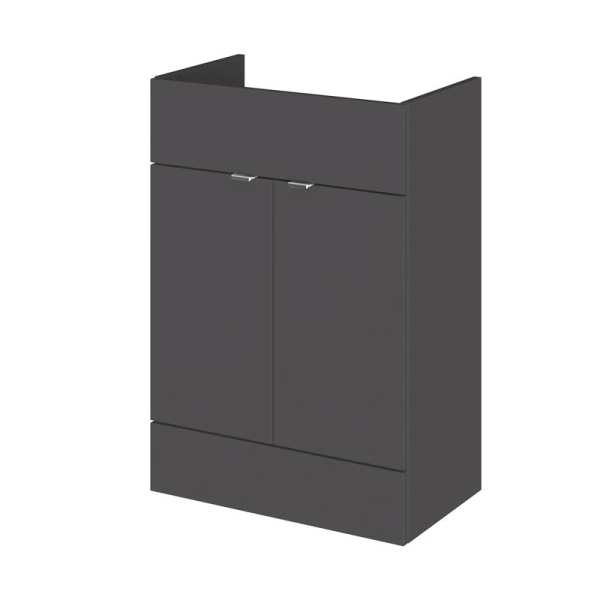 Hudson Reed Grey Gloss 600mm Vanity Unit OFF908