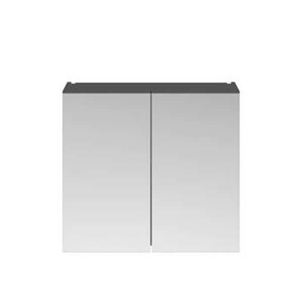 Hudson Reed Gloss Grey 800mm Mirror Unit (50&#47;50) OFF919