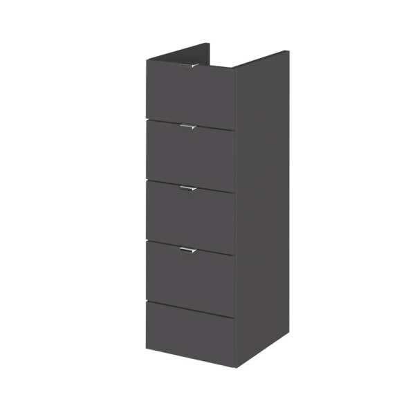 Hudson Reed Grey Gloss 300mm Drawer Unit OFF932